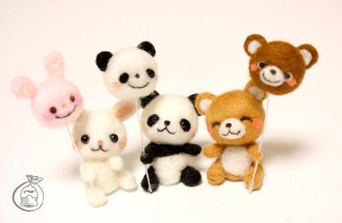 Bear, Panda & Bunny w/ Balloon