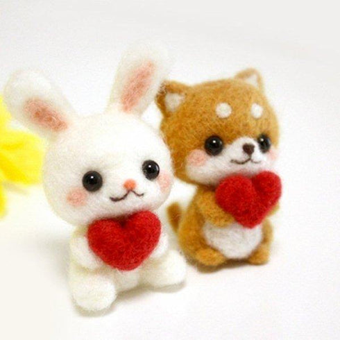 Bunny & Dog w/ Heart