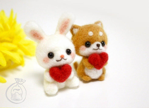 Bunny & Dog w/ Heart
