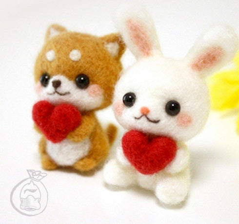 Bunny & Dog w/ Heart