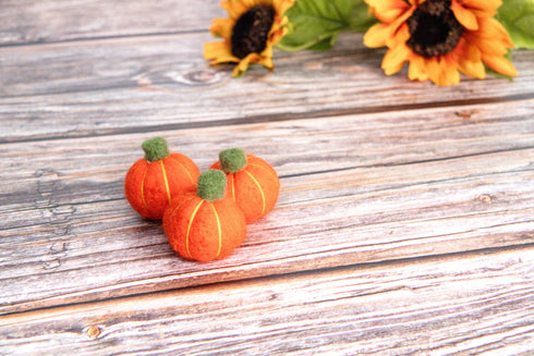 Felted Mini Pumpkins