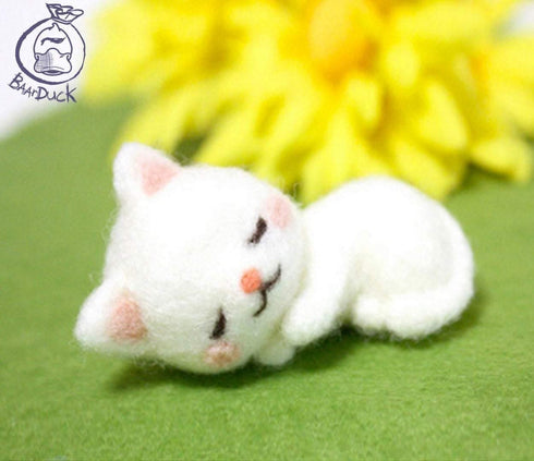 Sleeping White Cat